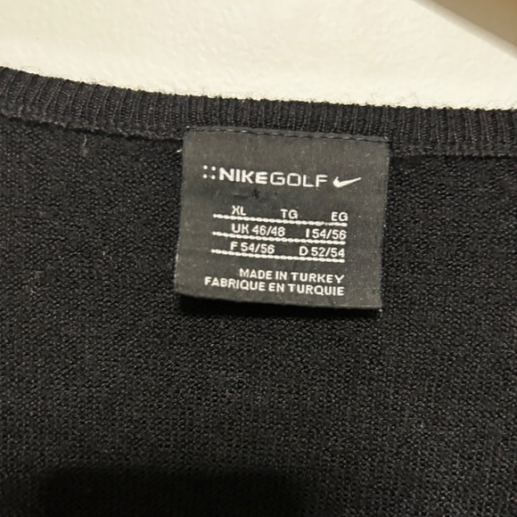 Nike Golf Sport Soft Wool Blend Light Weight Sweater Black XL Made in Turkey - Picture 12 of 13